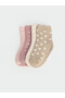 Quality Pieces from Çelebi Store Embroidered Baby Girl Socks 4-Piece Set