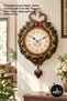 2 Pieces of Wall Hanging Peacock Clock – Polyester Wall Clock, Hanging Design, 60 X 42 Cm, Peacock Wall Clock, Decorative Clock