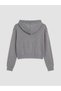 Gray Hooded Women's Knitwear Cardigan - 5