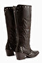 Lassie Brown Western Women's Boots with Embroidery and Studded Detail - 6
