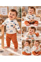 Ss Gi̇yi̇m Baby Boy Sweatshirt and Trousers 2-Piece Set – Long Sleeve Casual Baby Outfit - 2