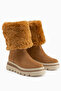 Edna Brown Suede Fur Detailed Women's Boots - 4