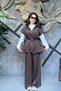 Premium Special Production Drawstring Waist Zippered Wide Leg Zero Sleeve 3-Piece Tracksuit Set Sun548