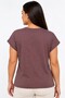 Women's V-Neck Stone-Beaded Detailed Wave Motif Large Size Lycra Viscose Short Sleeve Blouse - 4