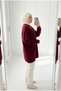 Women's Plush Stone Detailed Oversize Long Sweater Tunic 85 cm - 2