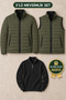 3-Piece Men's Seasonal Combination Pack – Quilted Jacket + Quilted Vest + Thessaloniki Sweater Gift