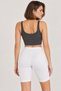 Women's 2-Piece Cotton Modal Jacquard Waisted Above-Knee Biker Leggings Stretchy - 3