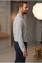 Men's Regular Fit Comfortable Cut Long Sleeve Stand Collar 100% Cotton Shirt - 2