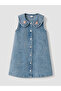 Esvab • Modern & Distinctive Bebe Roba Collar Embroidered Girls' Jean Dress