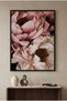 Moody Dusty Rose Nature Wall Art | Portrait Framed Canvas Print | Luxury Modern Botanical Decor for Living Room