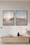 Neutral Coastal Dune Set of 2 Nature Wall Art | 2-Piece Portrait Framed Canvas Prints | Luxury Modern Botanical Decor for Living Room