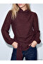 Quality Pieces from Çelebi Store Dik Roba Collar Striped Gathered Blouse - 3