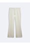 Regular Fit Belted White Trousers - 3