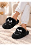 Luxurious Plush and Ribbon Detailed Warm Home Slippers Suede House Slippers Dowry Gift Slippers Stc1366 - 5