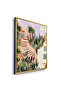 Mediterranean Terracotta Steps Nature Wall Art | Portrait Framed Canvas Print | Luxury Modern Botanical Decor for Living Room - 3