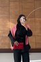 Pencil Belted Striped Trousers Design Modest Women's Scuba Suit - 6