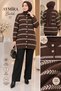 Women's Stripe Detailed Hijab Buttoned Soft Cardigan - 2