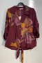 Women's Italian Marshmallow Floral Patterned Front Tie 100% Cotton Shirt Blouse - 2