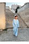 Collar Rope Detail Lycra Cotton Oversize Suit - 8