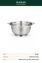 Stainless Steel Strainer with Handle 29 cm Perforated Pasta Vegetable Fruit Washing Strainer with Stand - 4