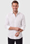 Men's Slim Fit 95% Cotton Striped Textured White Non-Iron Shirt 2600002 - 2