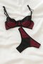 Women's Burgundy 6 Piece Lace Lingerie Set – 2 Bodysuits, 1 Bra and 3 Panties - 3