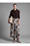 Esvab • Modern & Distinctive Embroidered P Pleated Chiffon Skirt with Waist Cord - 2