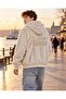 Private Text Appliqué Ecru Shiny Plush Quilted Lined Hooded Jacket - 6