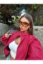 Square Patterned Zippered Seasonal Coat Jacket - 6