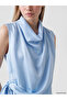 Rmz Gi̇yi̇m Farki̇yla Draped Roba Collar Tie Satin Blouse - 3