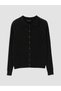 Alita City Lcw Modest Black Knitwear Plain Short Women's Cardigan with a Difference - 5