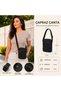 Women's Crossbody Chest and Shoulder Bag, Phone Wallet Bag, Cream Bag, Women's Walking Bag, Cream Canvas Women's Crossbody Bag, Waterproof, Women's Travel Bag, Women's Phone Bag - 5