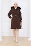 Women's Belted Nova Fabric Coat - 2