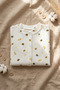 Yellow Bee Patterned 100% Cotton Baby Girl Romper 3-6-9 Months - 6