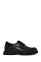 Fly Men's Black Lace-Up Thick Sole Leather Casual Shoes Wm720018Da
