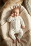 Yellow Bee Patterned 100% Cotton Baby Girl Romper 3-6-9 Months - 3