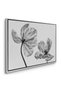 Minimalist Black and White Tulip Nature Wall Art | Portrait Framed Canvas Print | Luxury Modern Botanical Decor for Living Room - 3