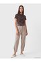 Alita City Brown Camisole Striped Tight & Slim Short Sleeve Women's T-Shirt - 2
