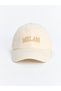 Two Mt Shop Quality Lcw Accessories Ecru Gabardine Embroidered Women's Cap Hat