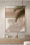 Boho Desert Chic Palm Leaf Nature Wall Art | Portrait Framed Canvas Print | Luxury Modern Botanical Decor for Living Room