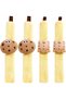 Washing Face Wrist Bands,Pack of 4,Waterproof Face Washing Wristbands for Women and Girls,Soft Cartoon Cookie Design