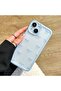 Blue Bowknot Clear Case for iPhone 14,Aesthetic Ribbon Pattern Soft TPU Protective Cover