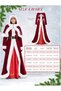 4Pcs Mrs Claus Costume for Women Adult Santa Costumes Set Christmas Dresses Suit Velvet Hooded Cosplay Xmas Party Outfit - 5