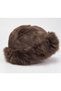 Plush Brown Cap with Fur-Trimmed Edges - 2