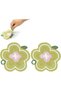 Silicone Bathtub Stopper,Flower Shape Anti-Odor Drain Cover,Kitchen Sink Drain Plug,Pack of 2,Green
