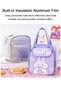 Lunch Bags,Lunch Bag for Women Men and Kids,Reusable Lunch Bags,Cute Cartoon Lunch Bags,with Bottle Holder and Side Pockets,Insulated Cooler Tote Bag - 6