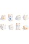 8-Piece Mini Resin Cat Figurines,Handcrafted Car Dashboard and Rear View Mirror Accessories,Cute Desk Decor and Fairy Garden Ornaments