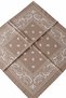 Cotton dark cream patterned women's scarf bandana 50x50 cm standard size hair neck bag accessory - 2