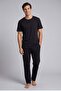 Men's Cotton Pajama Set Black