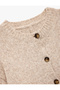 Beige Women's Crew Neck Regular Fit Cardigan 6Wak90453Ht - 5